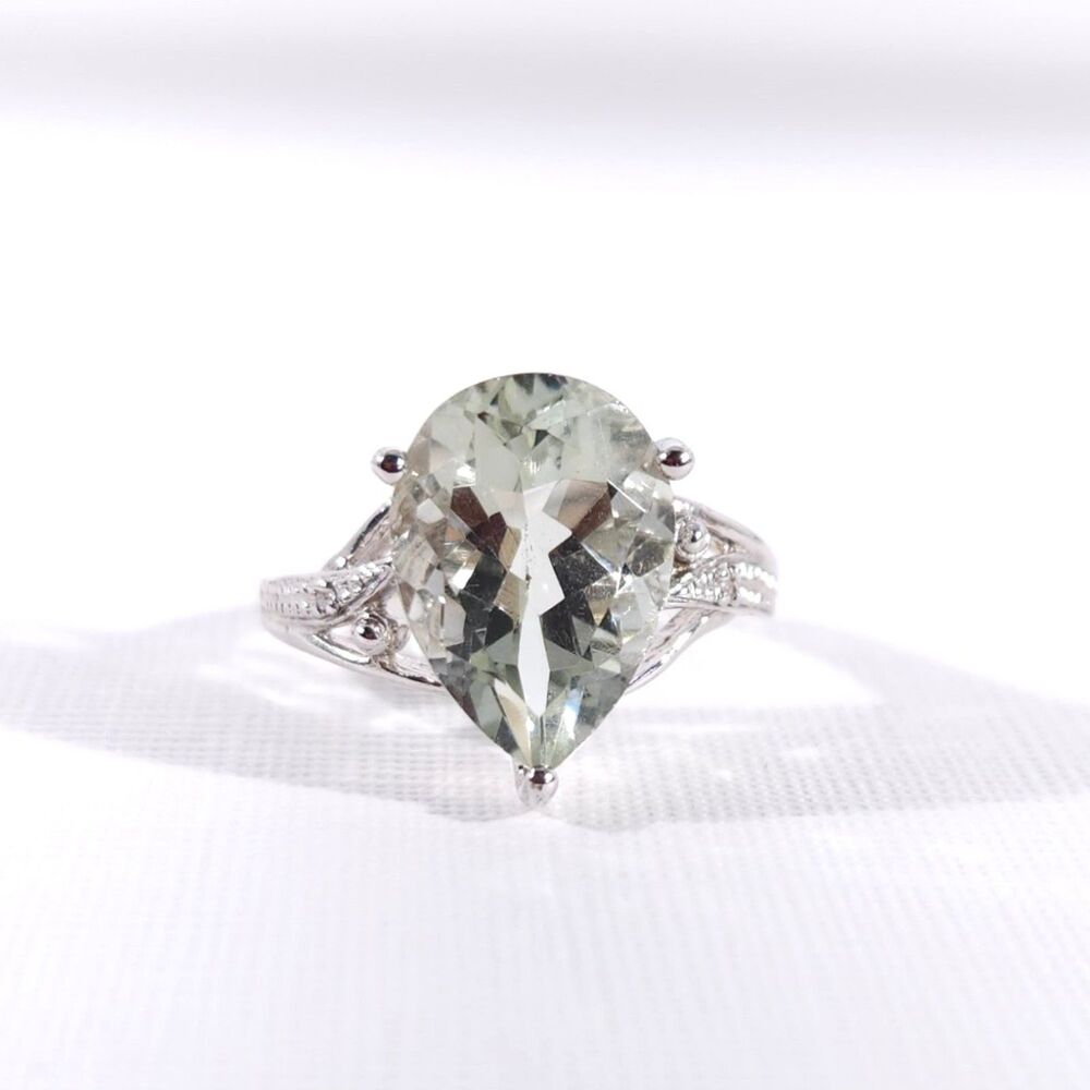 Green Amethyst Pear 4.9 Carats Size 8